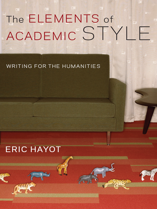 The Elements of Academic Style